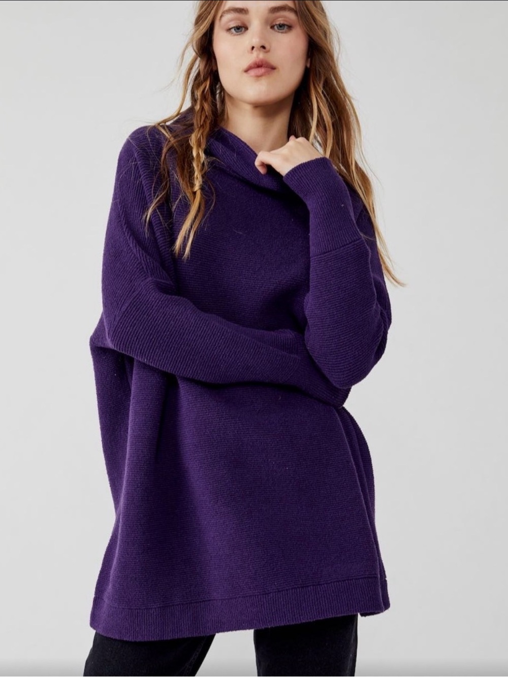 Free People Purple Ottoman Sweater M